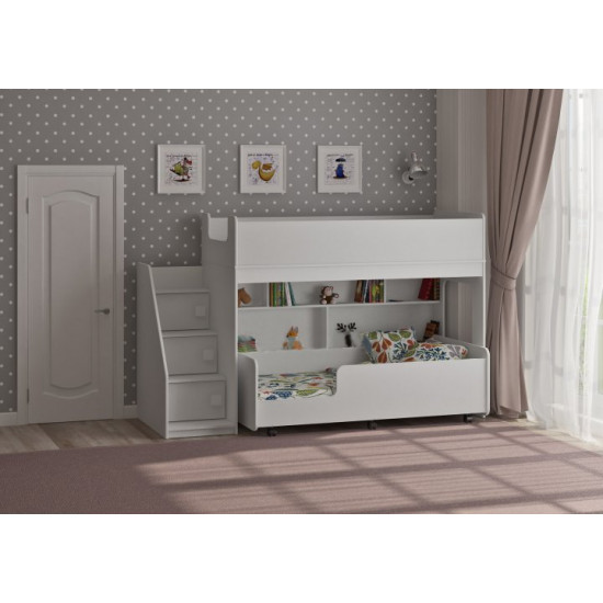 Bunk bed KidsBunkBed K-067 white + pink color 2245 ? 1760 ? 1405 mm Bunk bed KidsBunkBed K-067 white + pink color 2245 ? 1760 ? 1405 mm