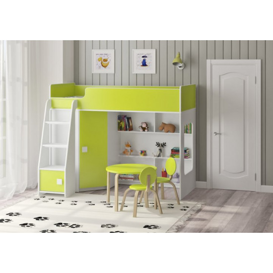 Loft bed KidsBunkBed K-044 white pink color 1790 ? 808? 1405 mm Loft bed KidsBunkBed K-044 white pink color 1790 ? 808? 1405 mm