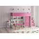 Ліжко-горище KidsBunkBed K-047 білий рожевий 2245×808×1405 мм Ліжко-горище KidsBunkBed K-047 білий рожевий 2245×808×1405 мм