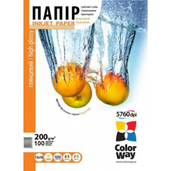 Paper 13x18 cm 200gsm, CW glossy, PG200-100 (PG2001005R) 100 arc Paper 13x18 cm 200gsm, CW glossy, PG200-100 (PG2001005R) 100 arc