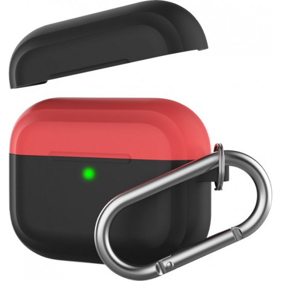 Two-color silicone case AhaStyle for Apple AirPods Pro Black with red (AHA-0P400-BBR) Two-color silicone case AhaStyle for Apple AirPods Pro Black with red (AHA-0P400-BBR)