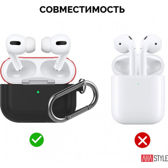 Two-color silicone case AhaStyle for Apple AirPods Pro Black with red (AHA-0P400-BBR) Two-color silicone case AhaStyle for Apple AirPods Pro Black with red (AHA-0P400-BBR)