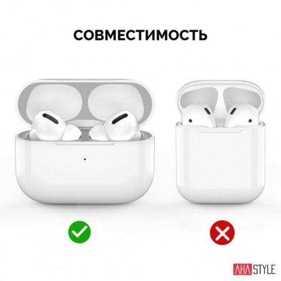 AhaStyle Nickel Protective Stickers for Apple AirPods Pro Silver (AHA-01680-SLR) AhaStyle Nickel Protective Stickers for Apple AirPods Pro Silver (AHA-01680-SLR)