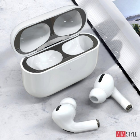AhaStyle Nickel Protective Stickers for Apple AirPods Pro Silver (AHA-01680-SLR) AhaStyle Nickel Protective Stickers for Apple AirPods Pro Silver (AHA-01680-SLR)