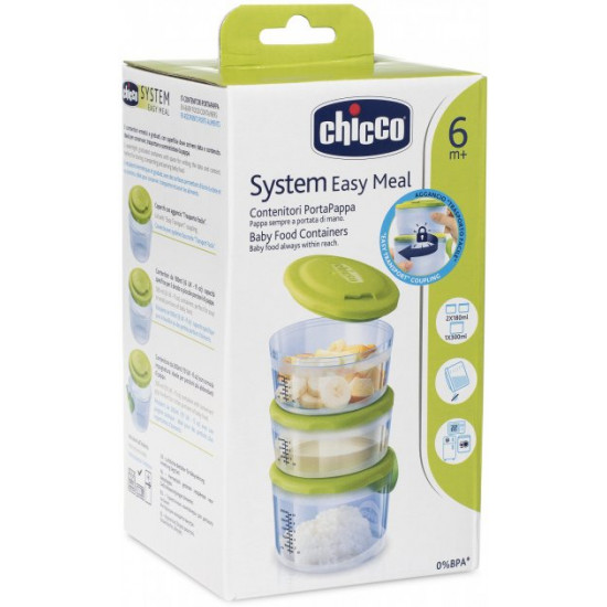 Набор контейнеров Chicco Easy Meal Зеленый 3 шт (07658.00.00) Набор контейнеров Chicco Easy Meal Зеленый 3 шт (07658.00.00)