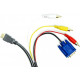 Кабель PowerPlant HDMI (M) - VGA (M) / 3хRCA (M) 1080p 1 м Чорний (CA912018)