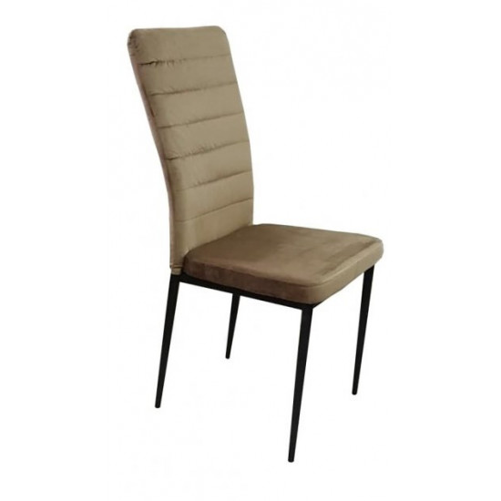 Kitchen chair cappuccino fabric velvet DAOSUN DC 201G Kitchen chair cappuccino fabric velvet DAOSUN DC 201G