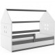 Детская кровать чердак Домик KidsBunkBed белый серый цвет 160х80 см. 124х86х164 см. Детская кровать чердак Домик KidsBunkBed белый серый цвет 160х80 см. 124х86х164 см.