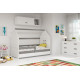 Children's bed attic House KidsBunkBed white blue color 160x80 cm. 124x86x164 cm. Children's bed attic House KidsBunkBed white blue color 160x80 cm. 124x86x164 cm.