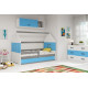 Children's bed attic House KidsBunkBed white blue color 160x80 cm. 124x86x164 cm. Children's bed attic House KidsBunkBed white blue color 160x80 cm. 124x86x164 cm.