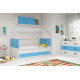 Children's bed attic House KidsBunkBed white blue color 160x80 cm. 124x86x164 cm. Children's bed attic House KidsBunkBed white blue color 160x80 cm. 124x86x164 cm.