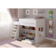 Low loft bed KidsBunkBed K-034 white color 1642 ? 1255? 1128 mm