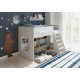 Low loft bed KidsBunkBed K-034 white color 1642 ? 1255? 1128 mm