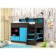 Низьке ліжко - горище KidsBunkBed K-002 венге темний дуб молочний 1260х1246х1669 мм Низьке ліжко - горище KidsBunkBed K-002 венге темний дуб молочний 1260х1246х1669 мм