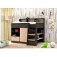 Низьке ліжко - горище KidsBunkBed K-002 венге темний дуб молочний 1260х1246х1669 мм Низьке ліжко - горище KidsBunkBed K-002 венге темний дуб молочний 1260х1246х1669 мм