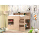 Низьке ліжко - горище KidsBunkBed K-002 венге темний дуб молочний 1260х1246х1669 мм Низьке ліжко - горище KidsBunkBed K-002 венге темний дуб молочний 1260х1246х1669 мм