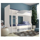 Двоярусне ліжко KidsBunkBed K-075 дуб сонома білий 2032х870х1700 мм Двоярусне ліжко KidsBunkBed K-075 дуб сонома білий 2032х870х1700 мм
