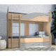 Двоярусне ліжко KidsBunkBed K-075 дуб сонома білий 2032х870х1700 мм Двоярусне ліжко KidsBunkBed K-075 дуб сонома білий 2032х870х1700 мм