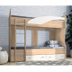 Двоярусне ліжко KidsBunkBed K-075 дуб сонома білий 2032х870х1700 мм Двоярусне ліжко KidsBunkBed K-075 дуб сонома білий 2032х870х1700 мм