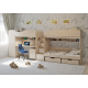 Three-tier bed KidsBunkBed K-087 wenge light 1844? 834? 1660 mm Three-tier bed KidsBunkBed K-087 wenge light 1844? 834? 1660 mm