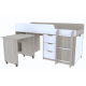 Low loft bed KidsBunkBed K-0032 sonoma oak white 2056x832x1070 cm Low loft bed KidsBunkBed K-0032 sonoma oak white 2056x832x1070 cm