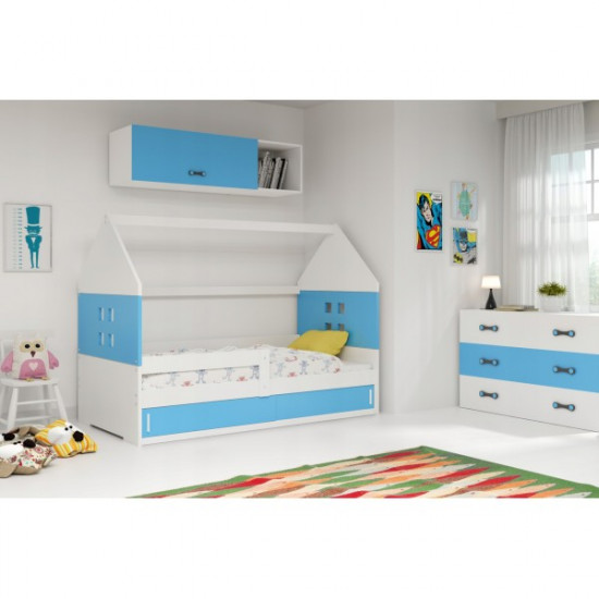 Children's bed attic House KidsBunkBed white pink color 160x80 cm. 124x86x164 cm. Children's bed attic House KidsBunkBed white pink color 160x80 cm. 124x86x164 cm.
