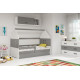 Children's bed attic House KidsBunkBed white pink color 160x80 cm. 124x86x164 cm. Children's bed attic House KidsBunkBed white pink color 160x80 cm. 124x86x164 cm.