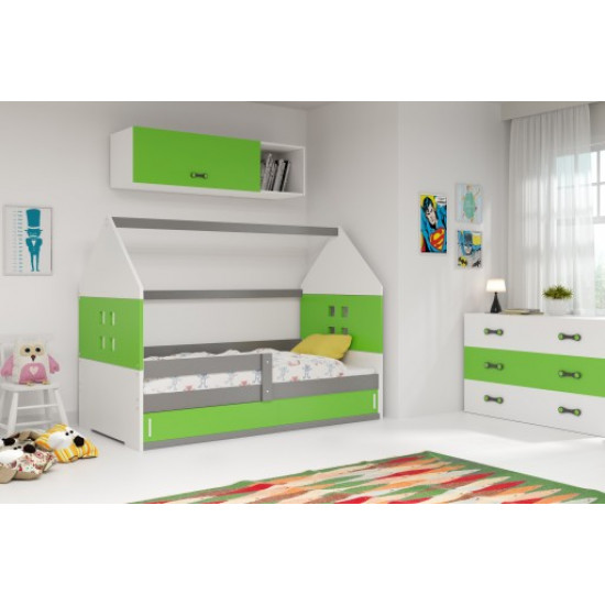 Children's bed attic House KidsBunkBed white pink color 160x80 cm. 124x86x164 cm. Children's bed attic House KidsBunkBed white pink color 160x80 cm. 124x86x164 cm.