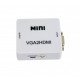  Перехідник з VGA на HDMI зі звуком MiNi VGA2HDMI Білий (VS7004213)