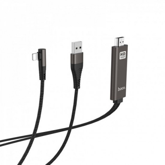 Кабель Hoco HDMI to Lightning 1080P HD Кабель Hoco HDMI to Lightning 1080P HD
