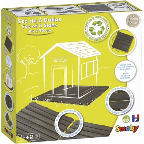 Set of Smoby Toys floor elements for a house 45x45 cm 6 pcs (810907) (3032168109070) Set of Smoby Toys floor elements for a house 45x45 cm 6 pcs (810907) (3032168109070)