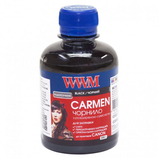 Чернила для Canon PIXMA MP230 WWM CARMEN Black 200г CU/B Чернила для Canon PIXMA MP230 WWM CARMEN Black 200г CU/B