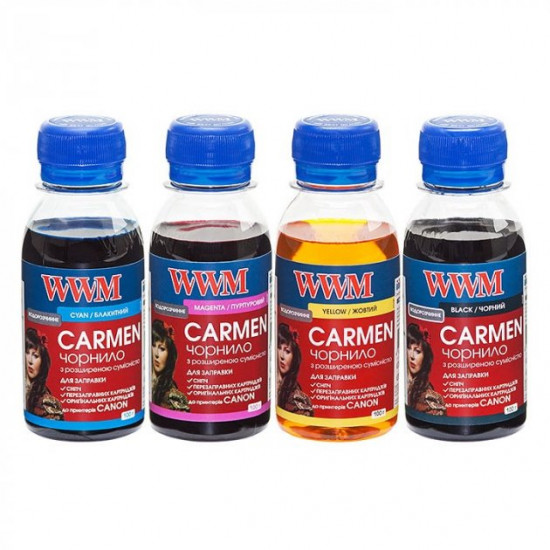 Чернила для Canon PIXMA E404 WWM 4х100г CARMEN.SET-2 Чернила для Canon PIXMA E404 WWM 4х100г CARMEN.SET-2