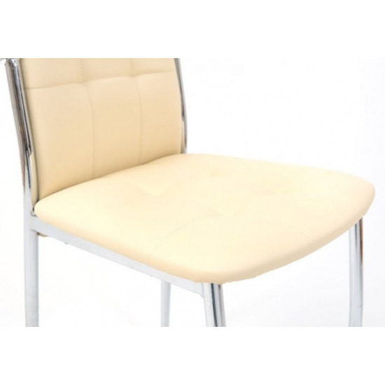 Dining chair Doris base chrome Richman Light beige Dining chair Doris base chrome Richman Light beige