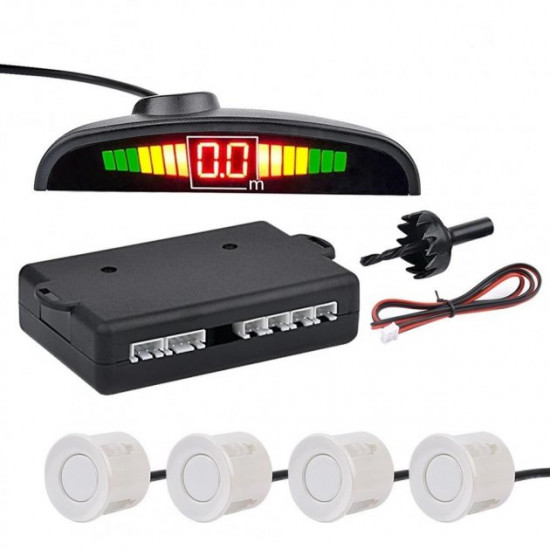 Парктронік паркувальний радар на 4 датчики Assistant Parking Sensor Білий (D-2019090771) Парктронік паркувальний радар на 4 датчики Assistant Parking Sensor Білий (D-2019090771)