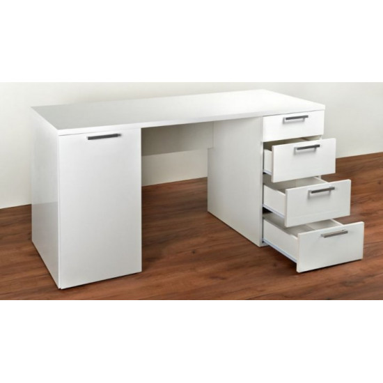 Two-pedestal desk with drawers EMBAWOOD Lari 145cm white Two-pedestal desk with drawers EMBAWOOD Lari 145cm white