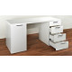 Two-pedestal desk with drawers EMBAWOOD Lari 145cm white Two-pedestal desk with drawers EMBAWOOD Lari 145cm white