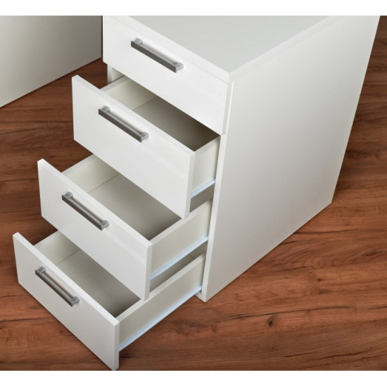 Two-pedestal desk with drawers EMBAWOOD Lari 145cm white Two-pedestal desk with drawers EMBAWOOD Lari 145cm white