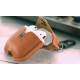 Шкіряний чохол Primo Hook для навушників Apple AirPods / AirPods 2019 - Light Brown
