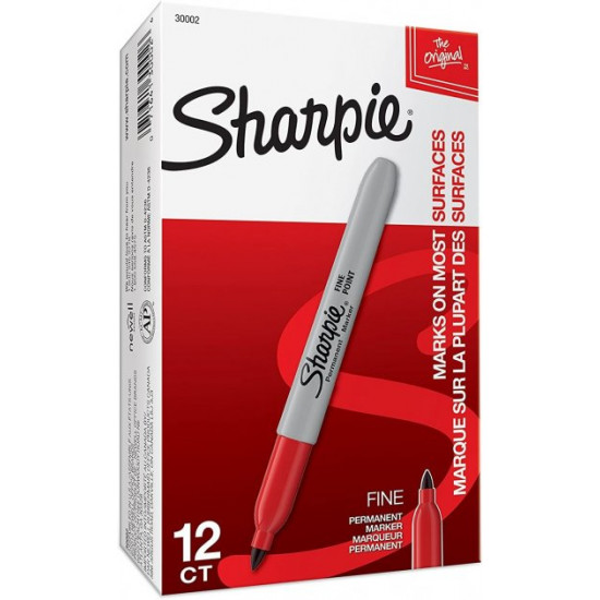 Permanent markers Sharpie Permanent Markers, Fine Point Red 12 pcs. (?30002) Permanent markers Sharpie Permanent Markers, Fine Point Red 12 pcs. (?30002)