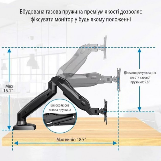 Кронштейн подставка держатель для монитора настольный SECTOR MB-03 10 Кронштейн подставка держатель для монитора настольный SECTOR MB-03 10