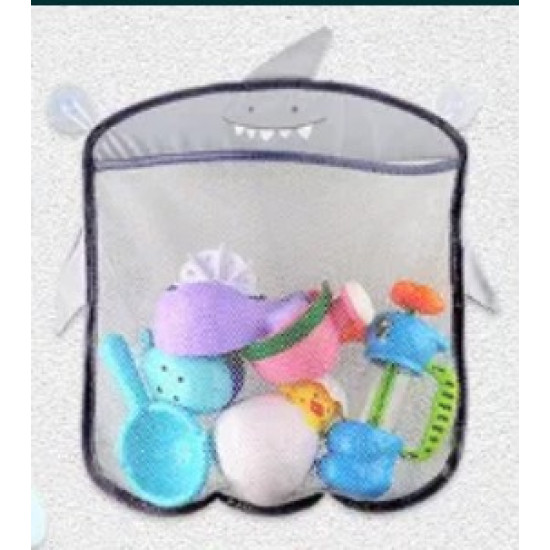 Bathroom mesh for storing toys with a suction cup for children 39x35 cm (587737273) Gray (Shark) Bathroom mesh for storing toys with a suction cup for children 39x35 cm (587737273) Gray (Shark)