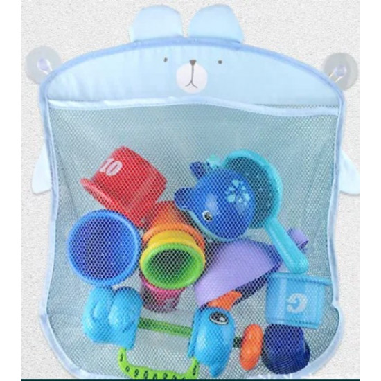 Bathroom mesh for storing toys with a suction cup for children 39x35 cm (587737273) Blue (Teddy Bear) Bathroom mesh for storing toys with a suction cup for children 39x35 cm (587737273) Blue (Teddy Bear)