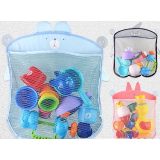 Bathroom mesh for storing toys with a suction cup for children 39x35 cm (587737273) Blue (Teddy Bear) Bathroom mesh for storing toys with a suction cup for children 39x35 cm (587737273) Blue (Teddy Bear)