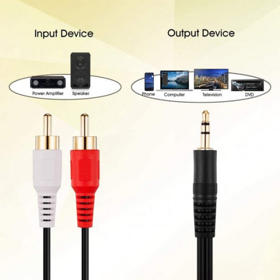 Audio cable Alitek Stereo 3.5 mm M - 2xRCA M tulip (1.2M) (48391) Audio cable Alitek Stereo 3.5 mm M - 2xRCA M tulip (1.2M) (48391)