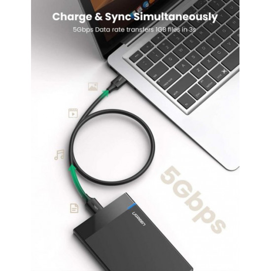 Charging cable Ugreen USB 3.0 AM / micro USB 3.0 1M Black (US130) Charging cable Ugreen USB 3.0 AM / micro USB 3.0 1M Black (US130)