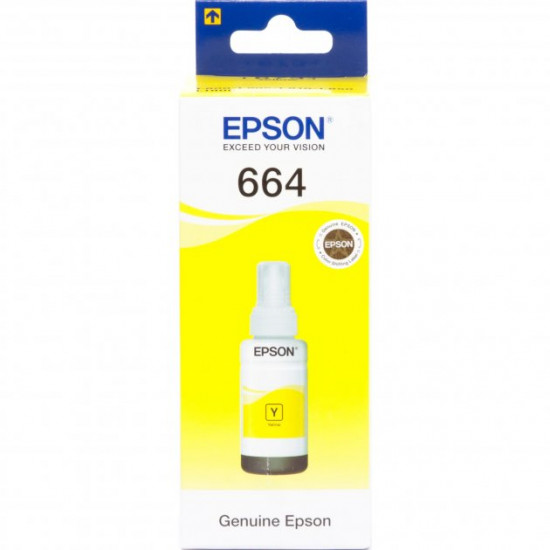 Чорнило для Epson L110 Epson 664 Yellow 70мл C13T66444A Чорнило для Epson L110 Epson 664 Yellow 70мл C13T66444A