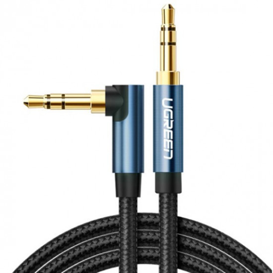 Кабель аудіо AUX Ugreen 3.5 mm нейлонова обплетення 1.5M Blue (AV112) Кабель аудіо AUX Ugreen 3.5 mm нейлонова обплетення 1.5M Blue (AV112)