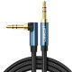 Кабель аудіо AUX Ugreen 3.5 mm нейлонова обплетення 1.5M Blue (AV112) Кабель аудіо AUX Ugreen 3.5 mm нейлонова обплетення 1.5M Blue (AV112)