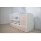 Transformable crib Dream White-Sakura 16mm 1740x1030x650 mm